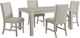 Elements International Eleanor 5-Piece White Dining Set-0