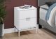 Monarch Specialties Inc. Glossy White 24"H Two Drawers Accent Table with Chrome Metal Base-2