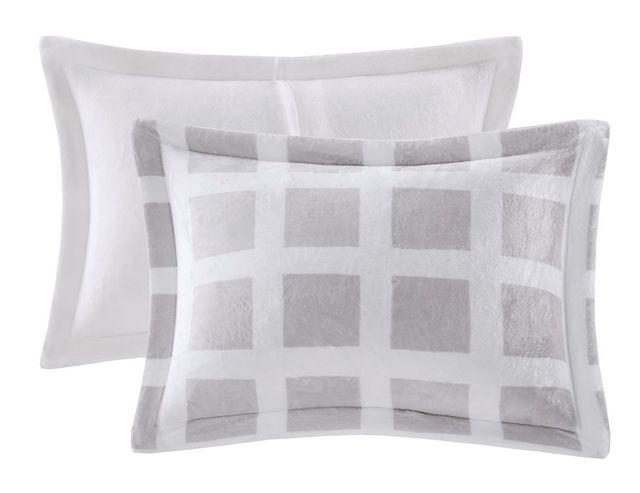 Olliix by Madison Park Mae Grey Twin Plush Comforter Set-1