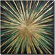 Classy Living Emerald and Gold Radiance Explosion Wall Art-0