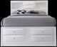 ACME Furniture Ireland White Eastern King Bookcase Bed with Storage-1