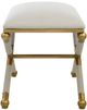 Uttermost® Socialite Gold/White Small Bench-3