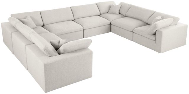 Meridian Furniture Serene 8-Piece Cream 158" Modular Sectional-0