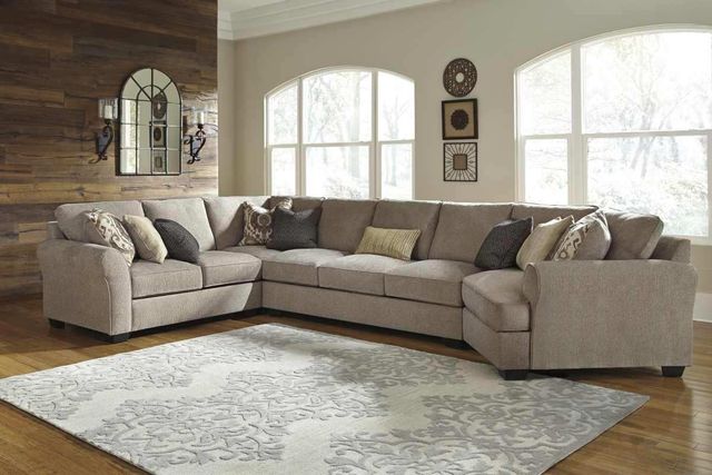 Benchcraft® Pantomine 4-Piece Driftwood Left-Arm Facing Sectional with Cuddler and Armless Sofa-2