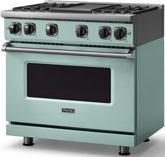 Viking® 7 Series 36" Splash Pro Style Liquid Propane Gas Range with Griddle-3