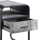 ACME Furniture Raziela Gray 1-Drawer End Table with Black Base-3