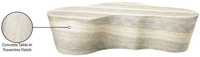 Meridian Furniture Monza Travertine Coffee Table-4
