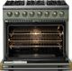 Viking® 5 Series 36" Eucalyptus Pro Style Dual Fuel (LP) Range with Brushed Brass Trim-1