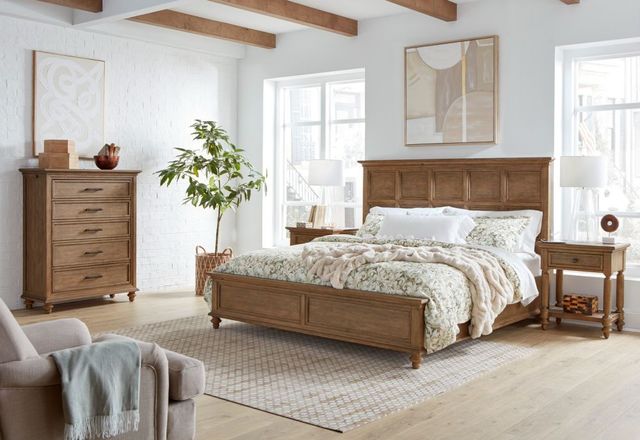aspenhome® Hensley Honey King Panel Bed-1