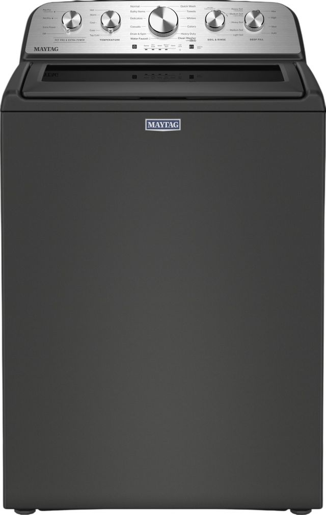 Maytag® Volcano Black Top Load Washer & Gas Dryer Laundry Pair-1