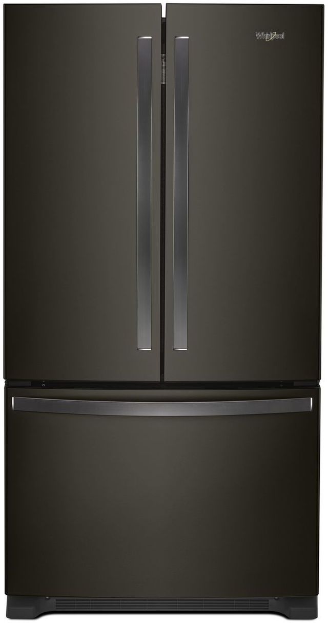 Whirlpool® 36 in. 25.2 Cu. Ft. Fingerprint Resistant Black Stainless French Door Refrigerator-0