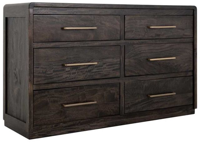International Furniture Direct Dark Mezquite Black Dresser-0