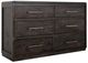 International Furniture Direct Dark Mezquite Black Dresser-0