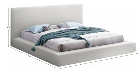 Meridian Furniture Terra Cream Queen Upholstered Panel Bed-2
