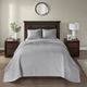 Olliix by Madison Park Grey Queen Quebec Reversible Bedspread Set-1