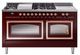 Ilve® Nostalgie II Noblesse 60'' Burgundy Pro Style Dual Fuel Range with Copper Trim-0