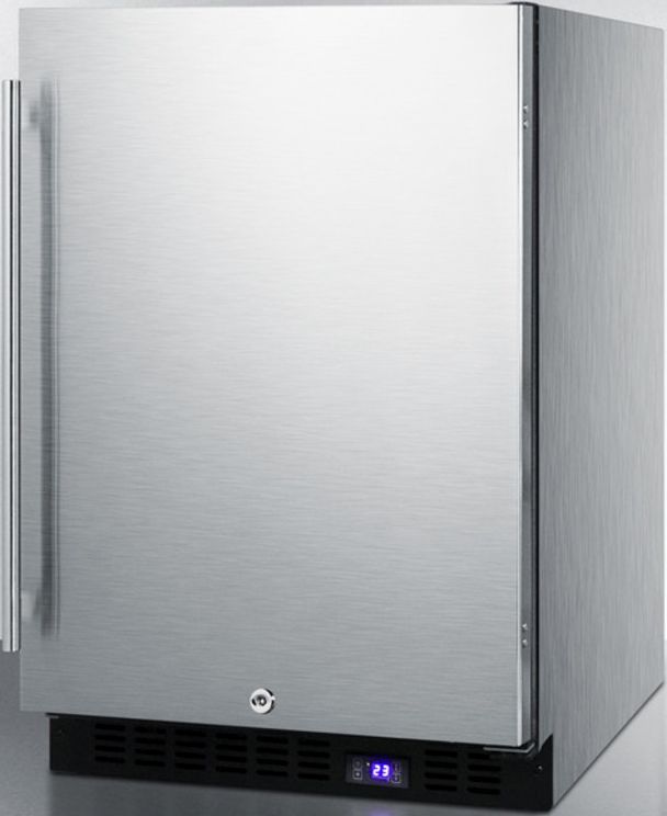 Summit® 4.7 Cu. Ft Stainless Steel Undercounter Freezer with Icemaker-2