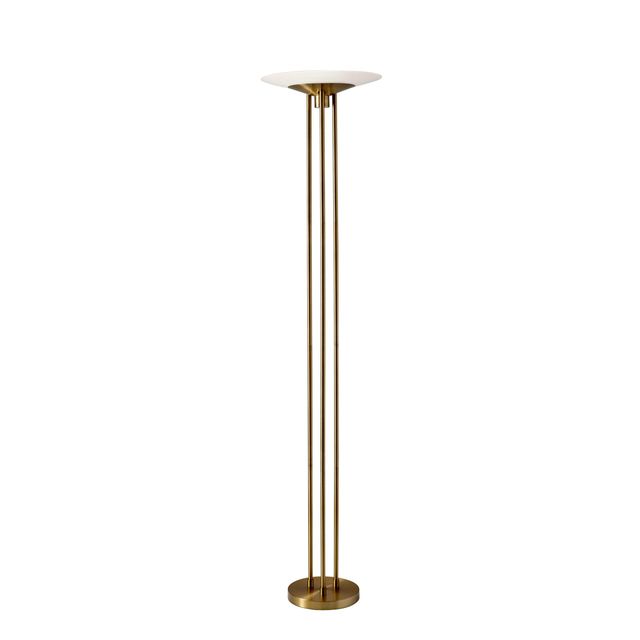 Adesso® Newton Antique Brass LED Torchiere-0