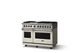 Viking® 5 Series 48" Pure White Pro Style Dual Fuel (NG) Range with Polished Chrome Trim-2