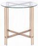 ACME Furniture Veises Glass Top End Table with Champagne Base-1
