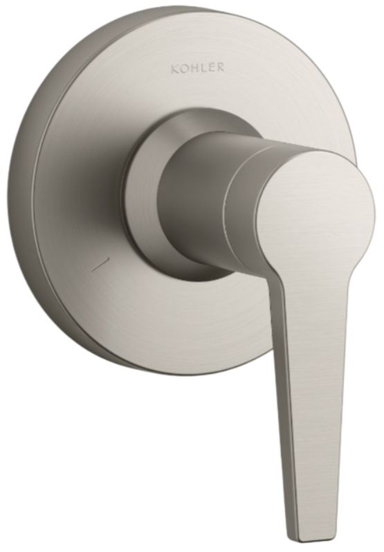 KOHLER® Pitch® MasterShower® Vibrant Brushed Nickel Transfer Valve Trim with Lever Handle-0
