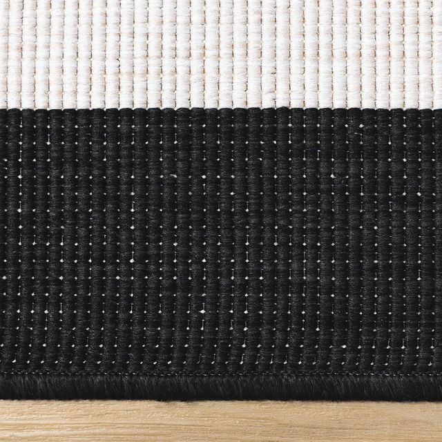 Kalora Interiors Bristol Black/Cream 5'x8' Indoor/Outdoor Area Rug-1