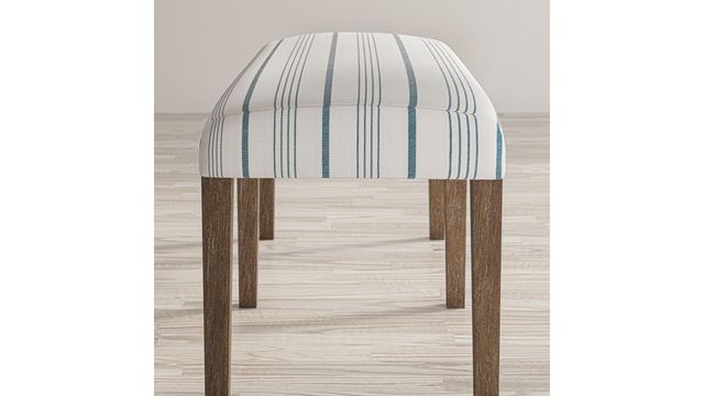 Jofran Inc. Eastern Tides Bisque Upholstered Bench-3