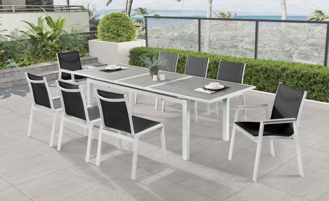 Meridian Furniture Nizuc 2-Piece Black Outdoor Patio Mesh Dining Chairs-4