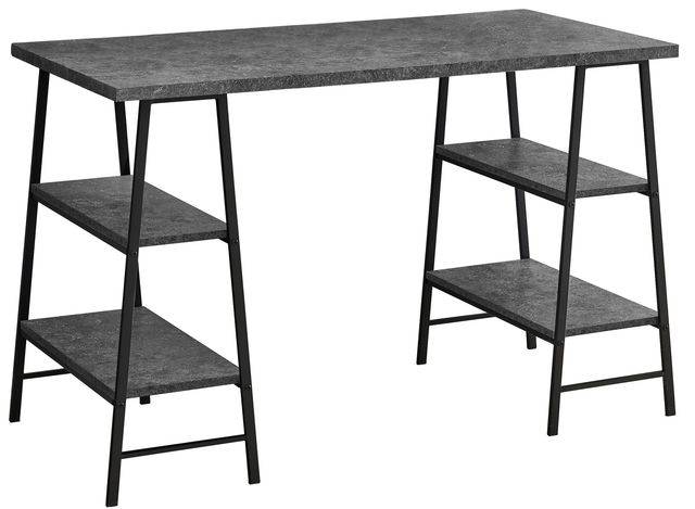 Monarch Specialties Inc. Grey Stone-Look Computer Desk-0