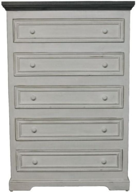 Million Dollar Rustic Oasis Weathered White Drawer Chest-0