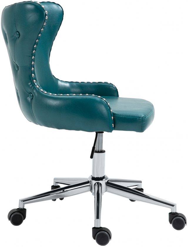 Meridian Furniture Hendrix Blue Faux Leather Office Chair-3