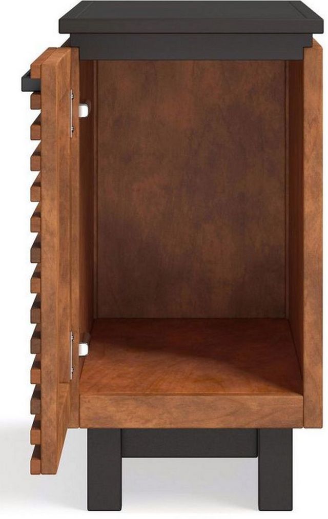 Legends Home Graceland Bourbon Chairside Table with Matter Black Top -1