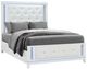 Global Furniture USA Alina White Full Panel Bed with LED-0