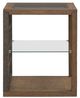 Liberty Furniture Bayhill Trellis Glass Top End Table with Black/Honey Base-2