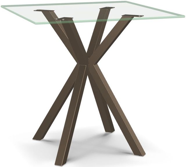Amisco Customizable Asterisk Clear Square Counter-Height Table-0