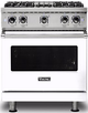 Viking® Professional 5 Series 30" White Pro Style Liquid Propane Range-0