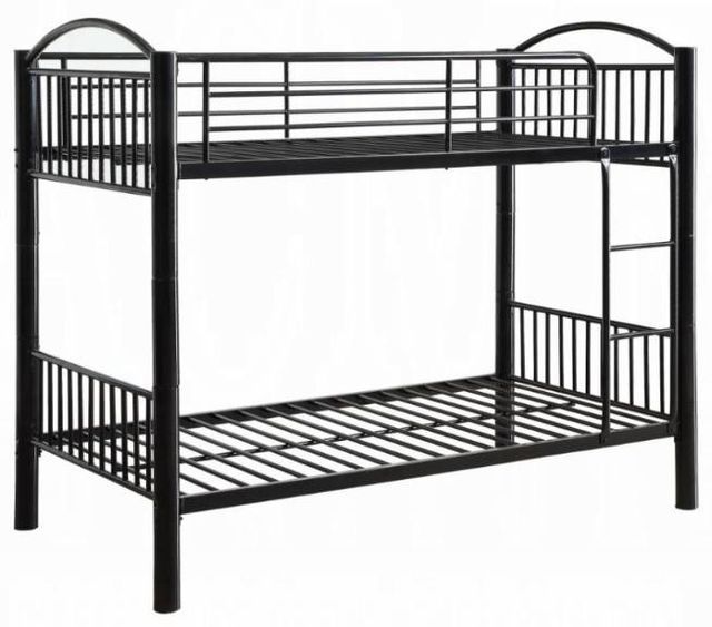 ACME Furniture Cayelynn Black Twin Over Twin Bunk Bed-0