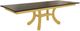 Mavin Customizable 38" x 72" Concave Extendable Dining Table with 18" Leaf-0