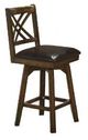 ECI Furniture Black/Distressed Walnut Swivel Stool-0