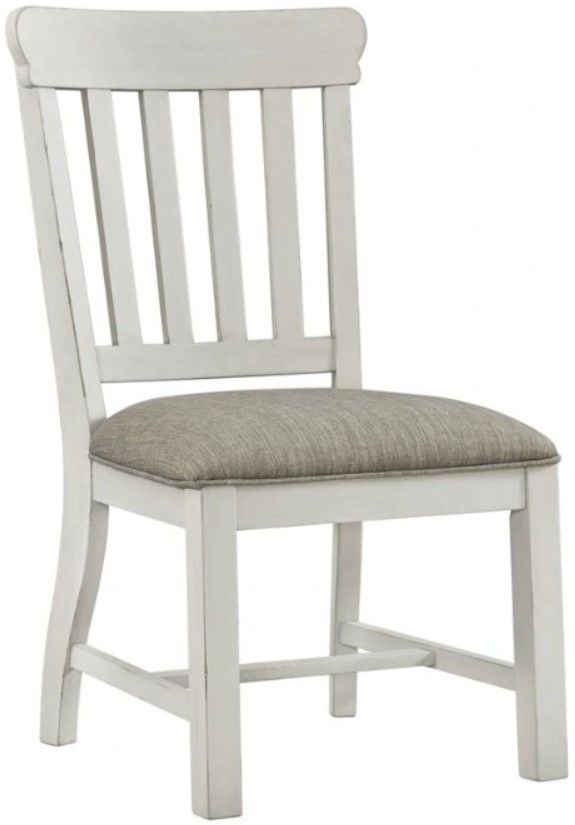 Intercon Drake French Oak/Rustic Gray Slat Back Dining Side Chair-0