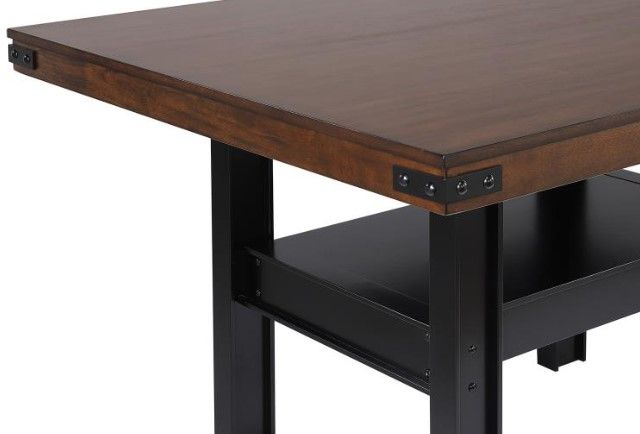 Coaster® Patterson 7-Piece Black/Mango Oak Counter Height Dining Set-3