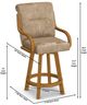 Chromcraft Customizable Denton Swivel Bar Height Dining Stool-2