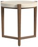 Flexsteel® Verona White Top Accent Table with Medium Brown Base-2