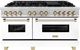 ZLINE Autograph Edition 60" Stainless Steel Pro Style Dual Fuel Range with White Matte Door and Polished Gold Accents-0