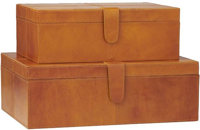 Deco Marche 2-Piece Brown Storage Box Set-0