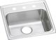 Elkay Lustertone® Classic Lustrous Satin 19-1/2" x 19" x 4" 3-Hole Single Bowl Drop-In ADA Sink-0