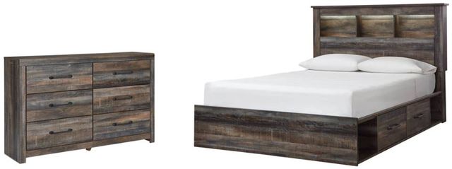 Signature Design by Ashley® Drystan 2-Piece Brown Queen Bookcase Bedroom Set-0