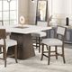 Furniture of America® Grasten White Counter Table with Dark Walnut Base-1