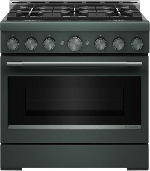 KitchenAid® 36" Juniper 6 Burner Pro Style Gas Range with No Preheat Air Fry Mode-0