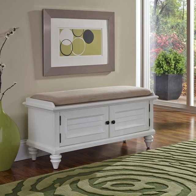 homestyles® Bermuda Off-White Storage Bench-3